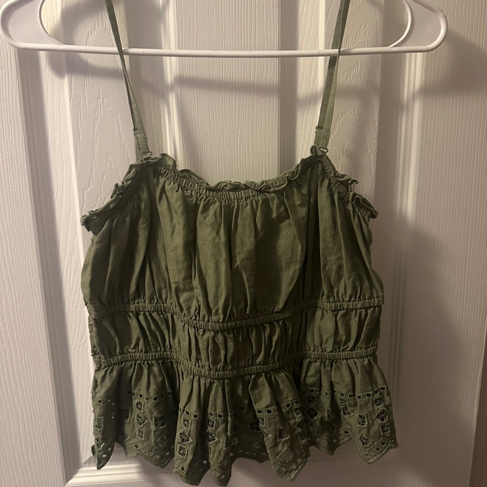 American Eagle Outfitters Olive Camisole Top